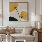 Whispers of Amber – golden yellow botanical canvas wall art print by Aspire Prints