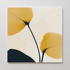 Whispers of Amber – golden yellow botanical canvas wall art print by Aspire Prints