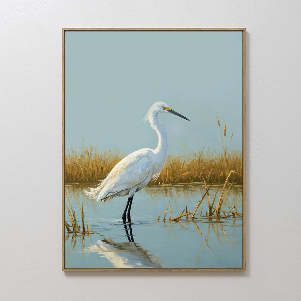 Whisper of the Wetlands Canvas Print – neutral-toned vintage canvas wall art print by Aspire Prints