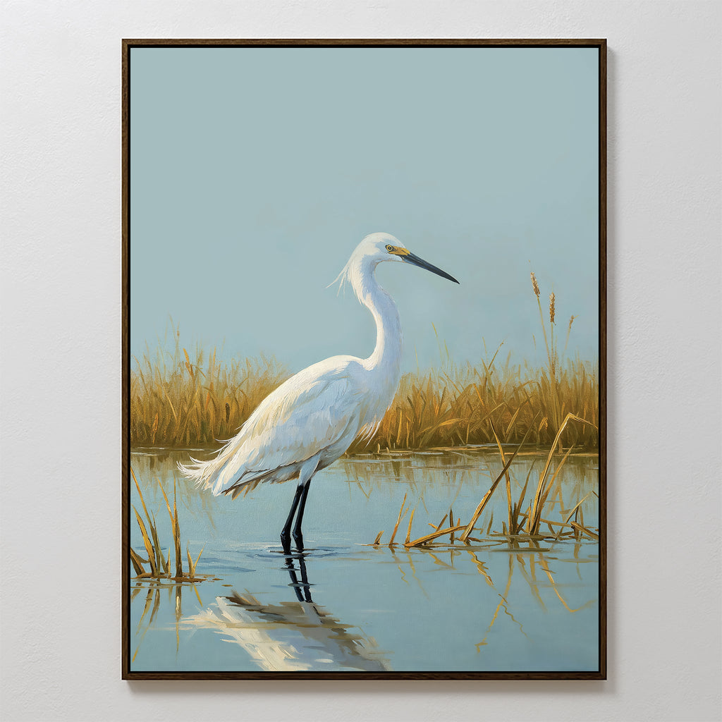 Whisper of the Wetlands Canvas Print – neutral-toned vintage canvas wall art print by Aspire Prints