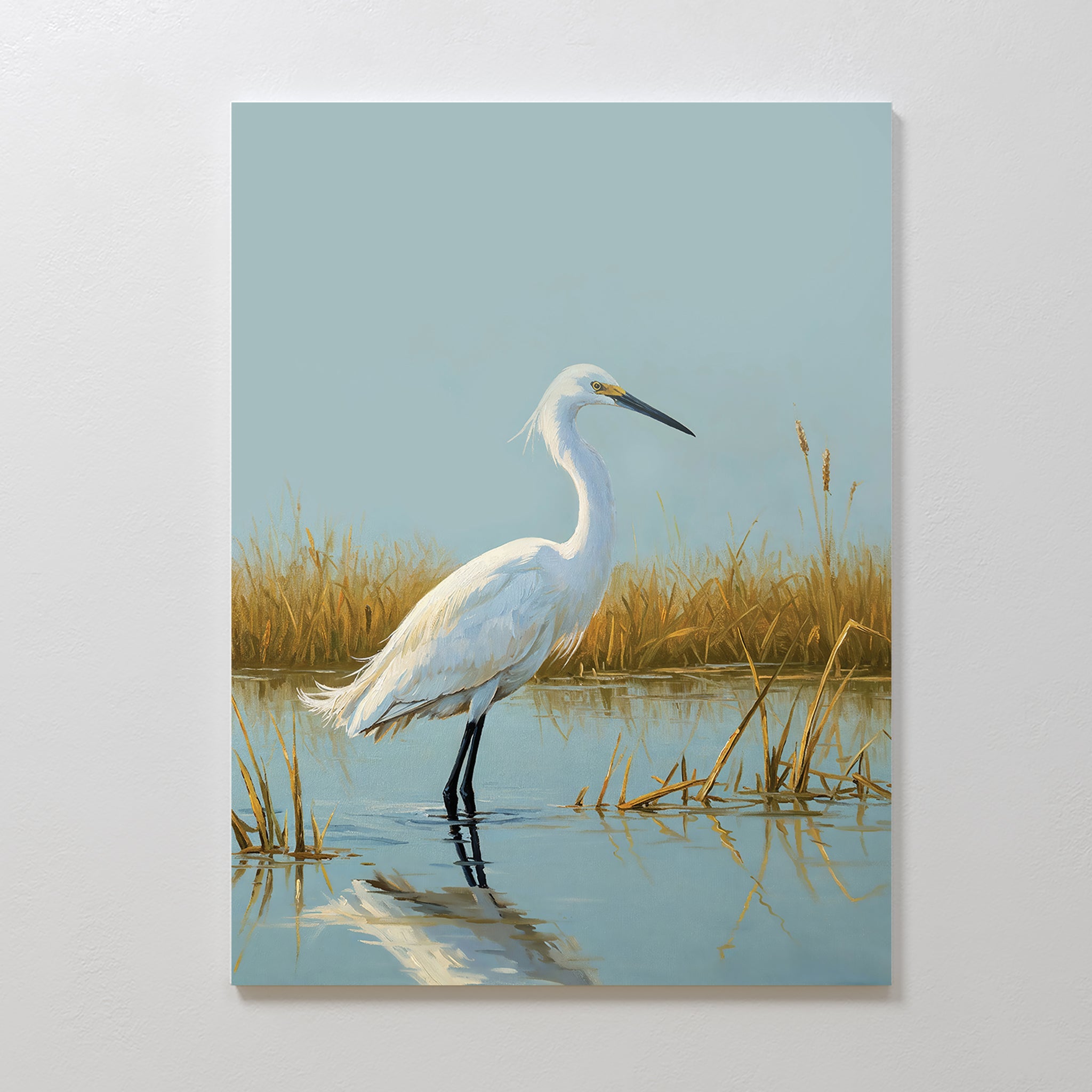 Whisper of the Wetlands Canvas Print – neutral-toned vintage canvas wall art print by Aspire Prints