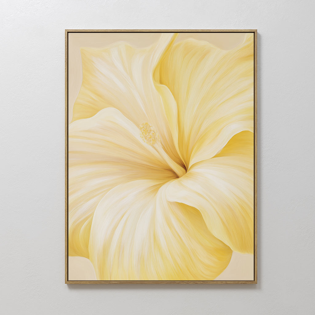 Sunlit Whisper – neutral-toned botanical canvas wall art print by Aspire Prints