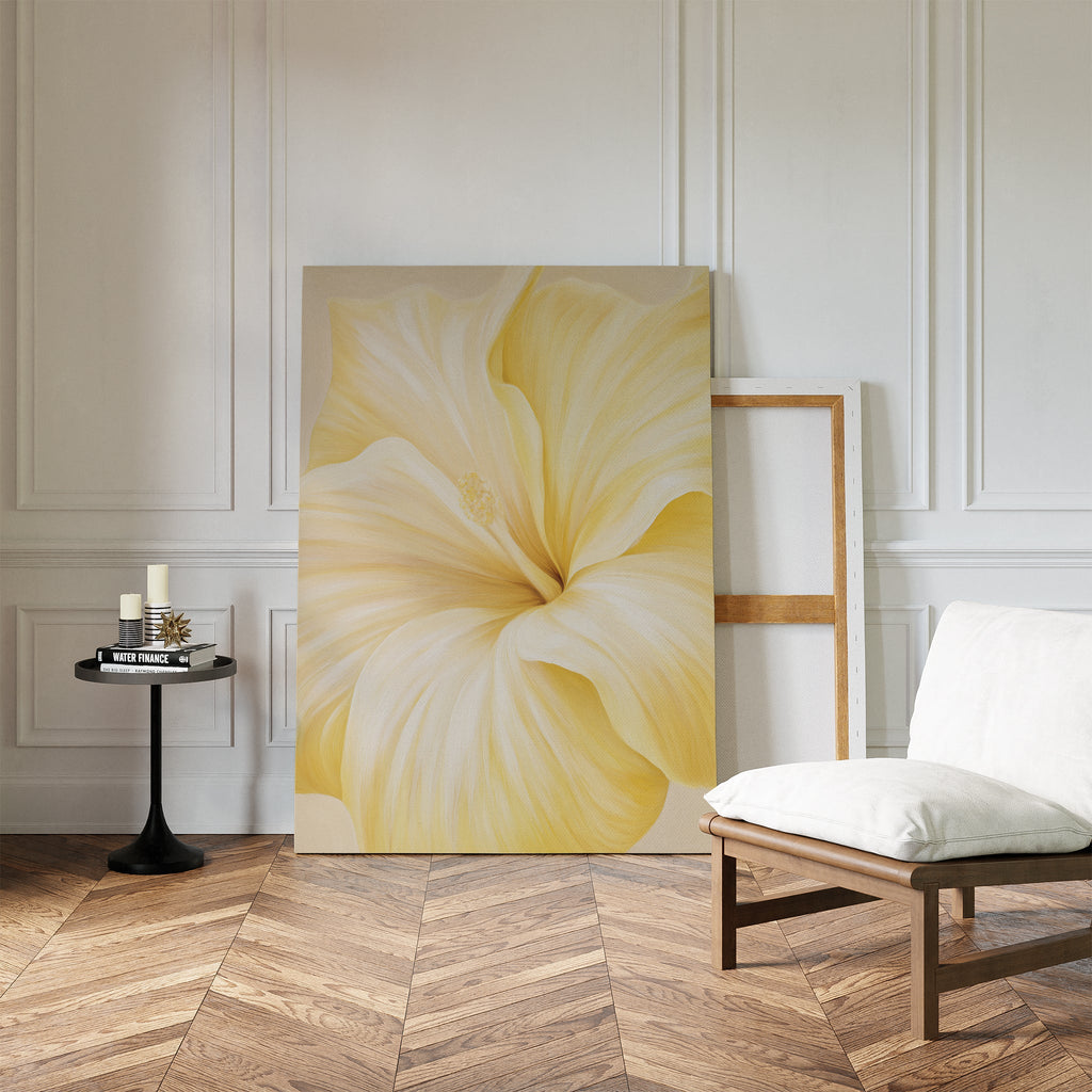 Sunlit Whisper – neutral-toned botanical canvas wall art print by Aspire Prints