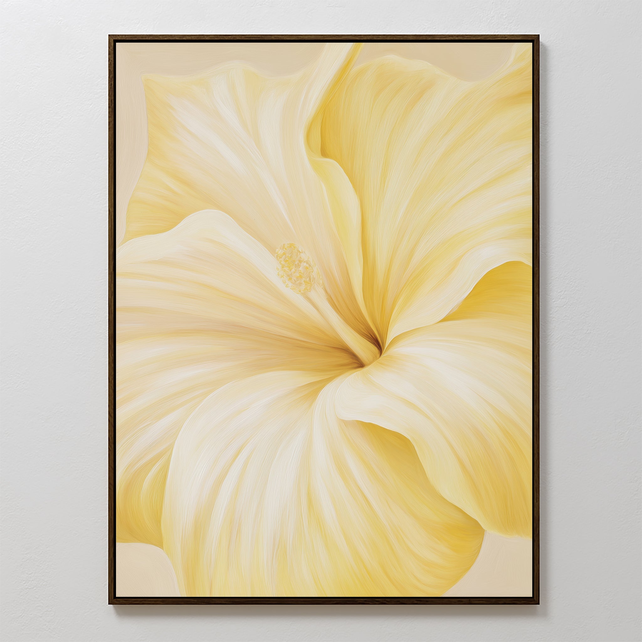 Sunlit Whisper – neutral-toned botanical canvas wall art print by Aspire Prints