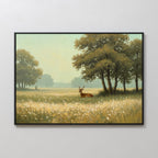 Where the Wildflowers Sleep – neutral-toned vintage canvas wall art print by Aspire Prints