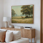 Where the Wildflowers Sleep – neutral-toned vintage canvas wall art print by Aspire Prints