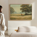 Where the Wildflowers Sleep – neutral-toned vintage canvas wall art print by Aspire Prints