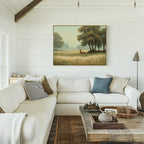 Where the Wildflowers Sleep – neutral-toned vintage canvas wall art print by Aspire Prints