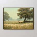 Where the Wildflowers Sleep – neutral-toned vintage canvas wall art print by Aspire Prints