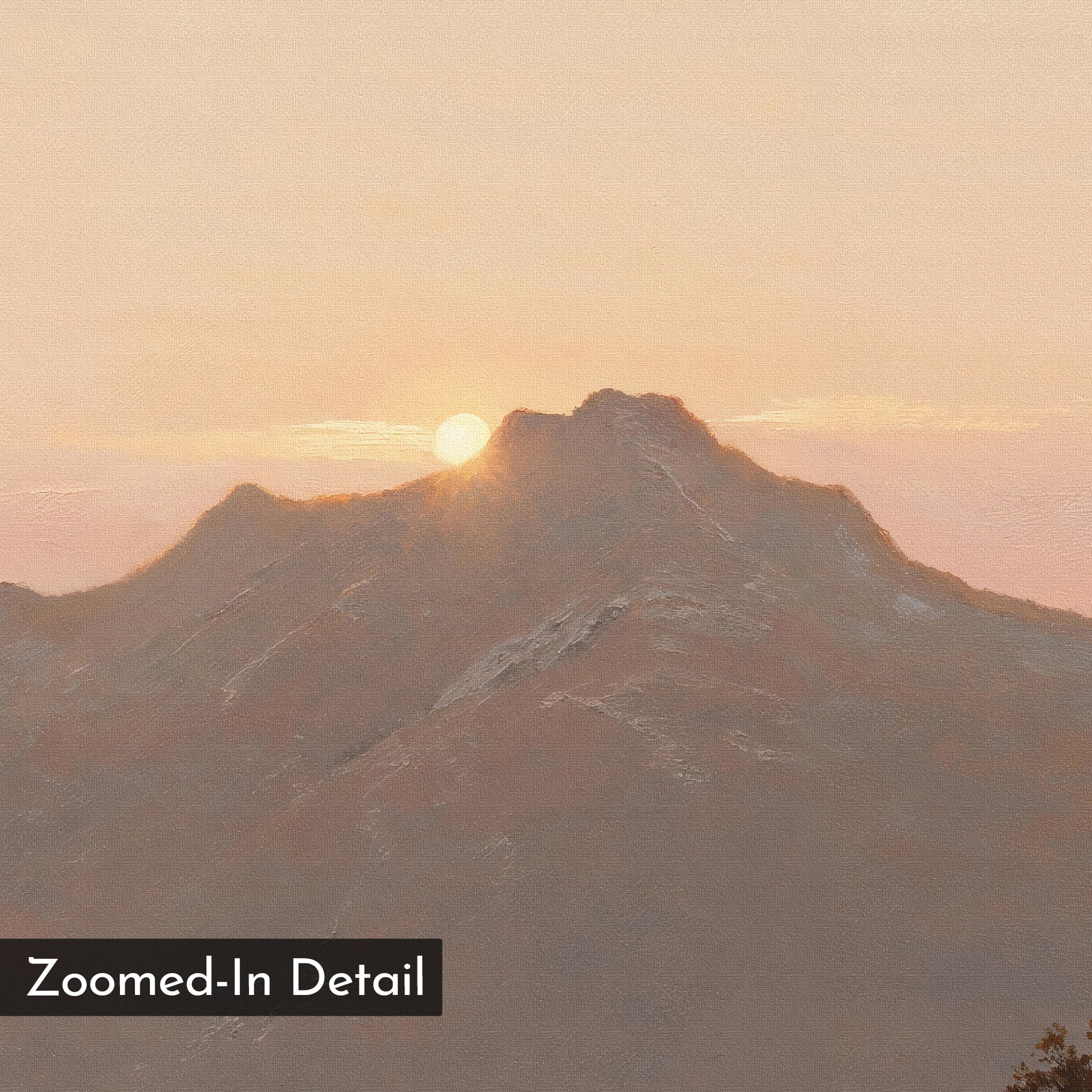 Sunrise Over the Ochre Ridge – multicolour vintage canvas wall art print by Aspire Prints