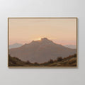 Sunrise Over the Ochre Ridge – multicolour vintage canvas wall art print by Aspire Prints