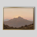 Sunrise Over the Ochre Ridge – multicolour vintage canvas wall art print by Aspire Prints