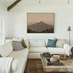 Sunrise Over the Ochre Ridge – multicolour vintage canvas wall art print by Aspire Prints