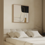 Whispered Filament – black and white abstract canvas wall art print by Aspire Prints