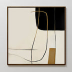Whispered Filament – black and white abstract canvas wall art print by Aspire Prints