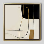 Whispered Filament – black and white abstract canvas wall art print by Aspire Prints