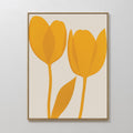 Sunlit Petals in Bloom – golden yellow botanical canvas wall art print by Aspire Prints