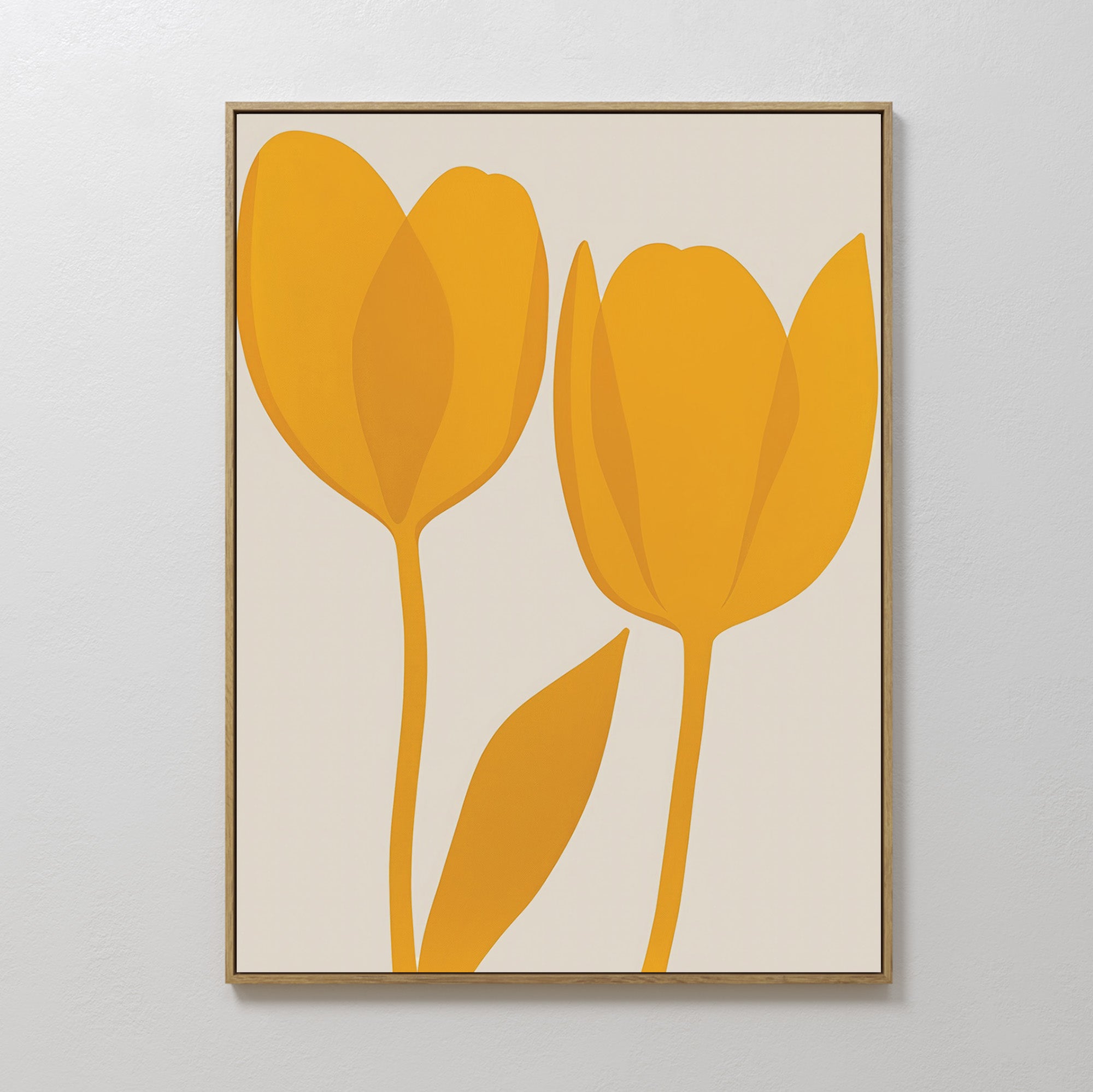 Sunlit Petals in Bloom – golden yellow botanical canvas wall art print by Aspire Prints