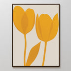 Sunlit Petals in Bloom – golden yellow botanical canvas wall art print by Aspire Prints