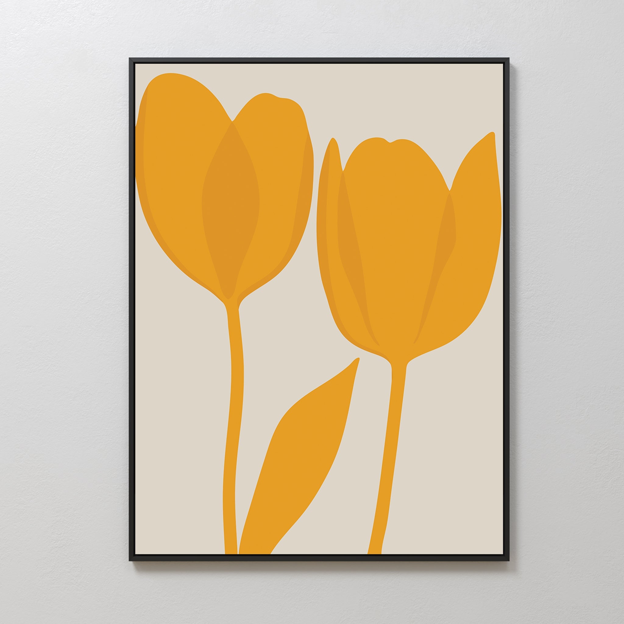 Sunlit Petals in Bloom – golden yellow botanical canvas wall art print by Aspire Prints