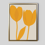 Sunlit Petals in Bloom – golden yellow botanical canvas wall art print by Aspire Prints