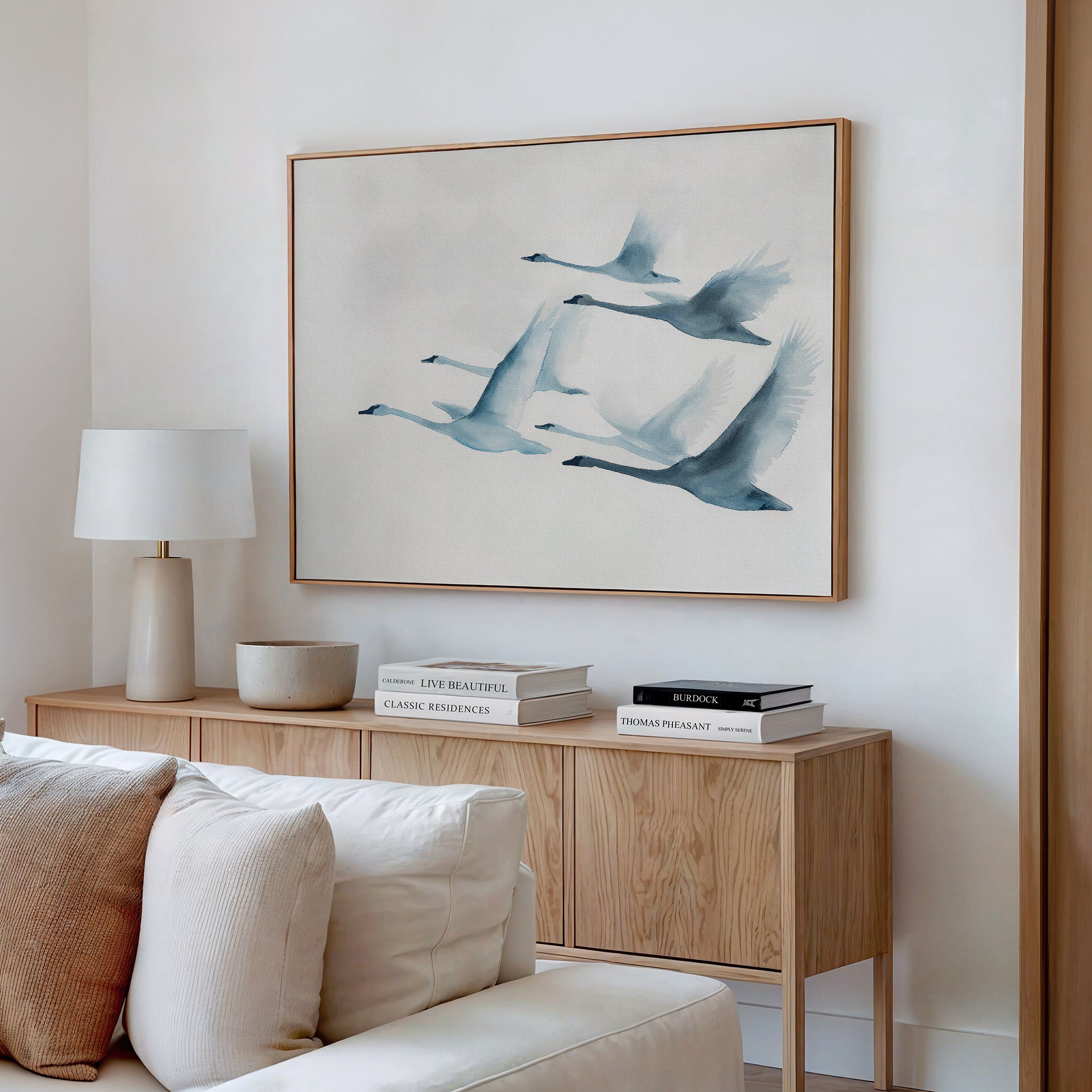 Whispers on the Wind – neutral-toned wildlife canvas wall art print by Aspire Prints
