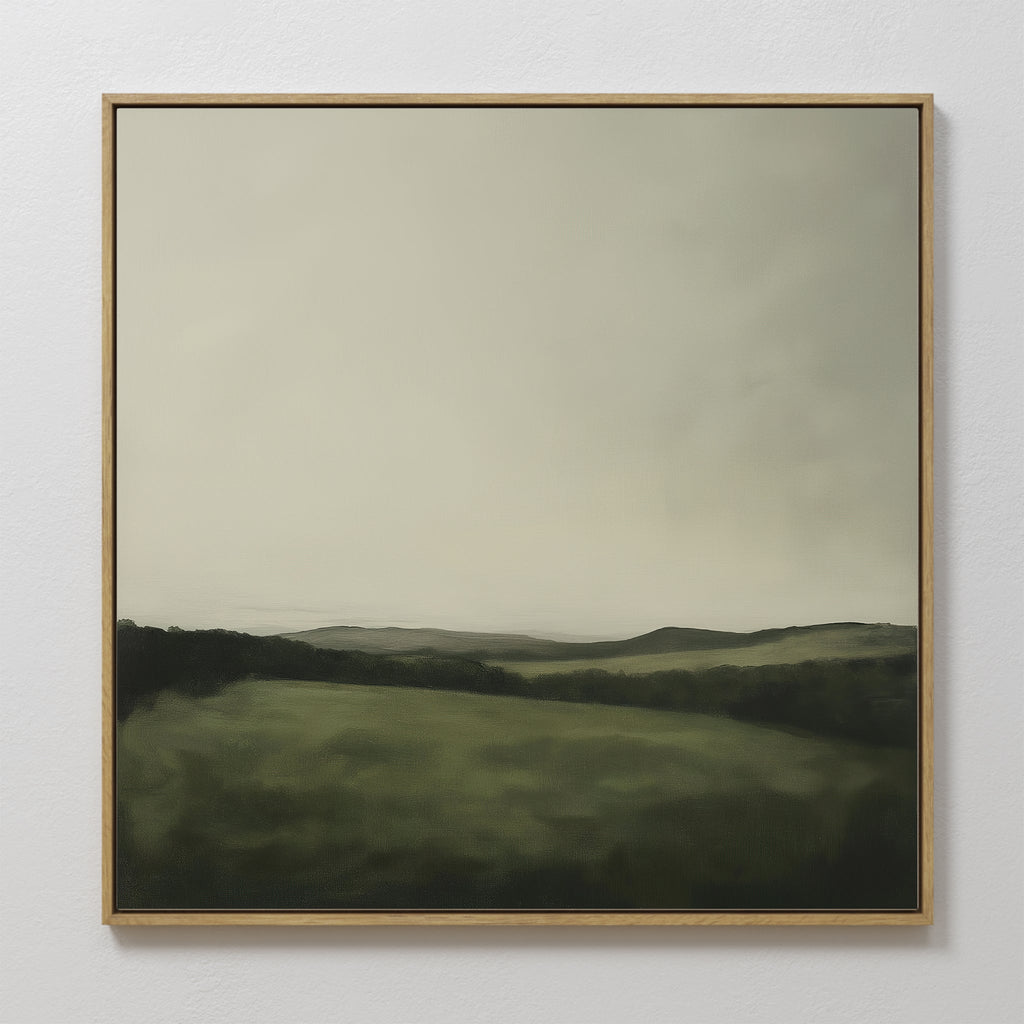 Whispering Ridges at Twilight Canvas Print – green landscape canvas wall art print by Aspire Prints