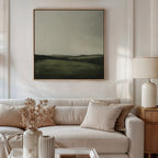 Whispering Ridges at Twilight Canvas Print – green landscape canvas wall art print by Aspire Prints