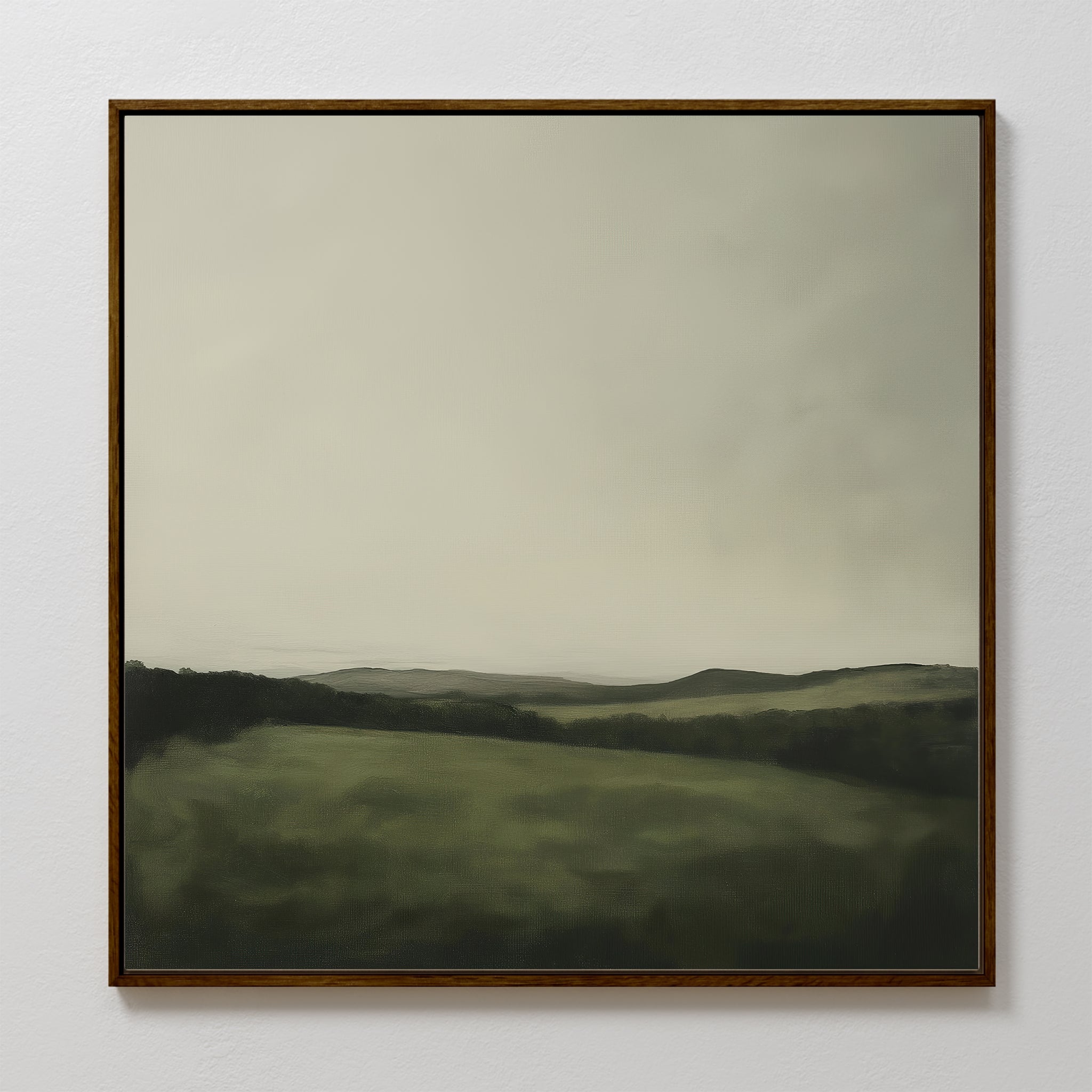 Whispering Ridges at Twilight Canvas Print – green landscape canvas wall art print by Aspire Prints