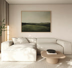 Whispering Hills at Twilight – green landscape canvas wall art print by Aspire Prints