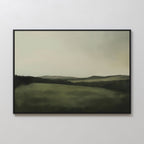 Whispering Hills at Twilight – green landscape canvas wall art print by Aspire Prints