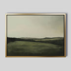 Whispering Hills at Twilight – green landscape canvas wall art print by Aspire Prints