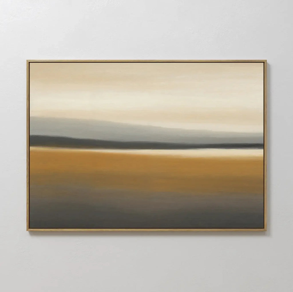 Whispers of the Ochre Plains – golden yellow desert canvas wall art print by Aspire Prints