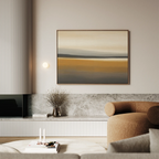 Whispers of the Ochre Plains – golden yellow desert canvas wall art print by Aspire Prints