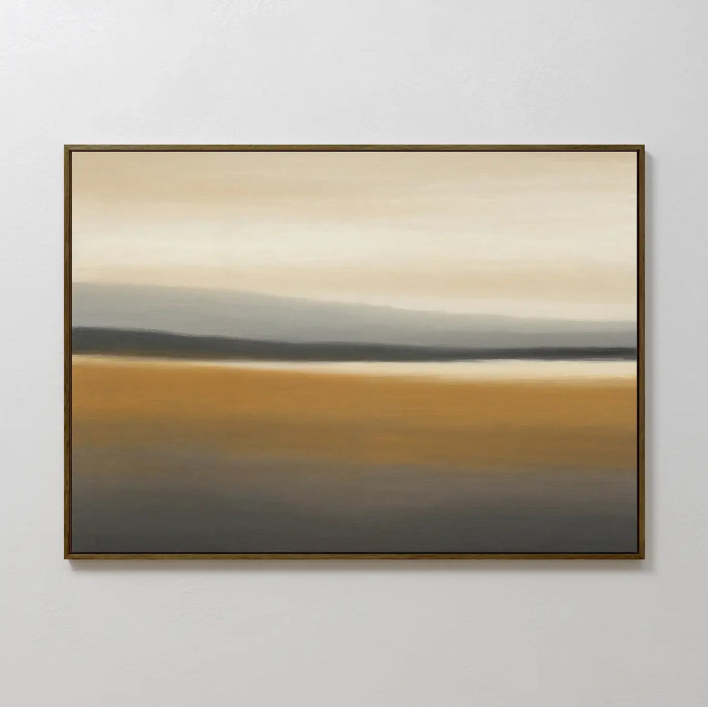 Whispers of the Ochre Plains – golden yellow desert canvas wall art print by Aspire Prints