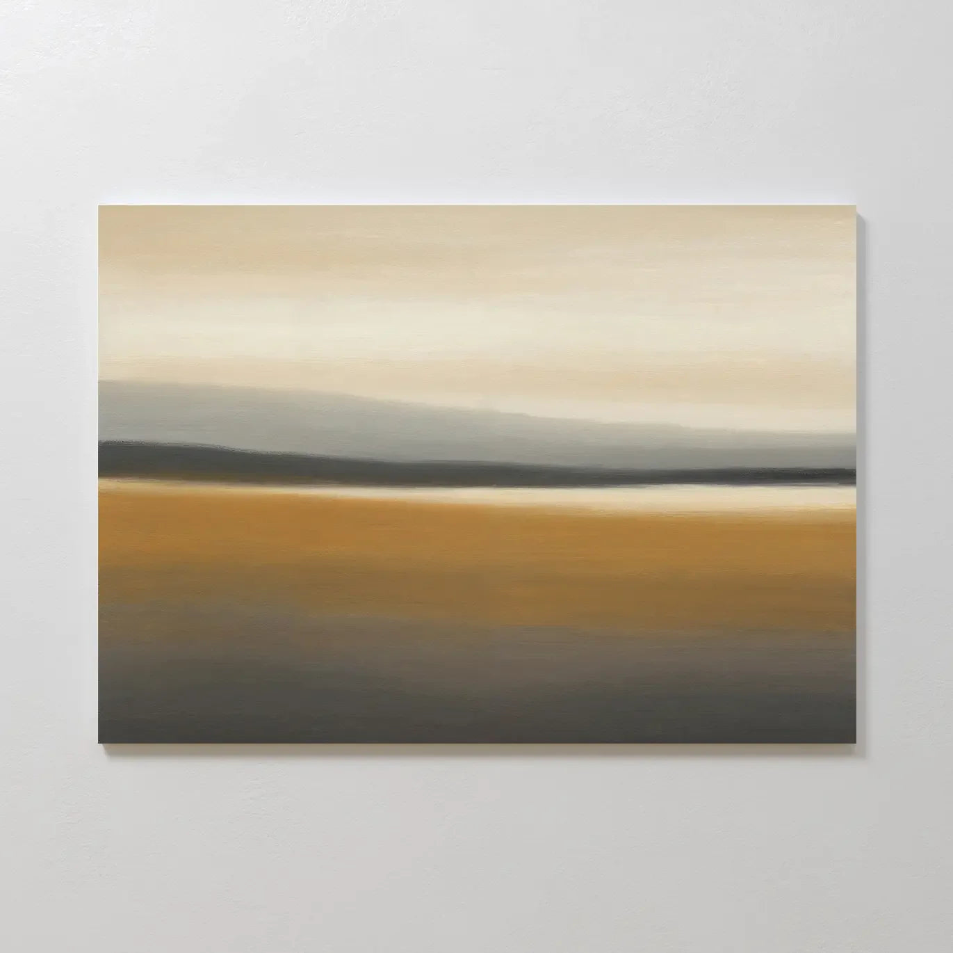 Whispers of the Ochre Plains – golden yellow desert canvas wall art print by Aspire Prints