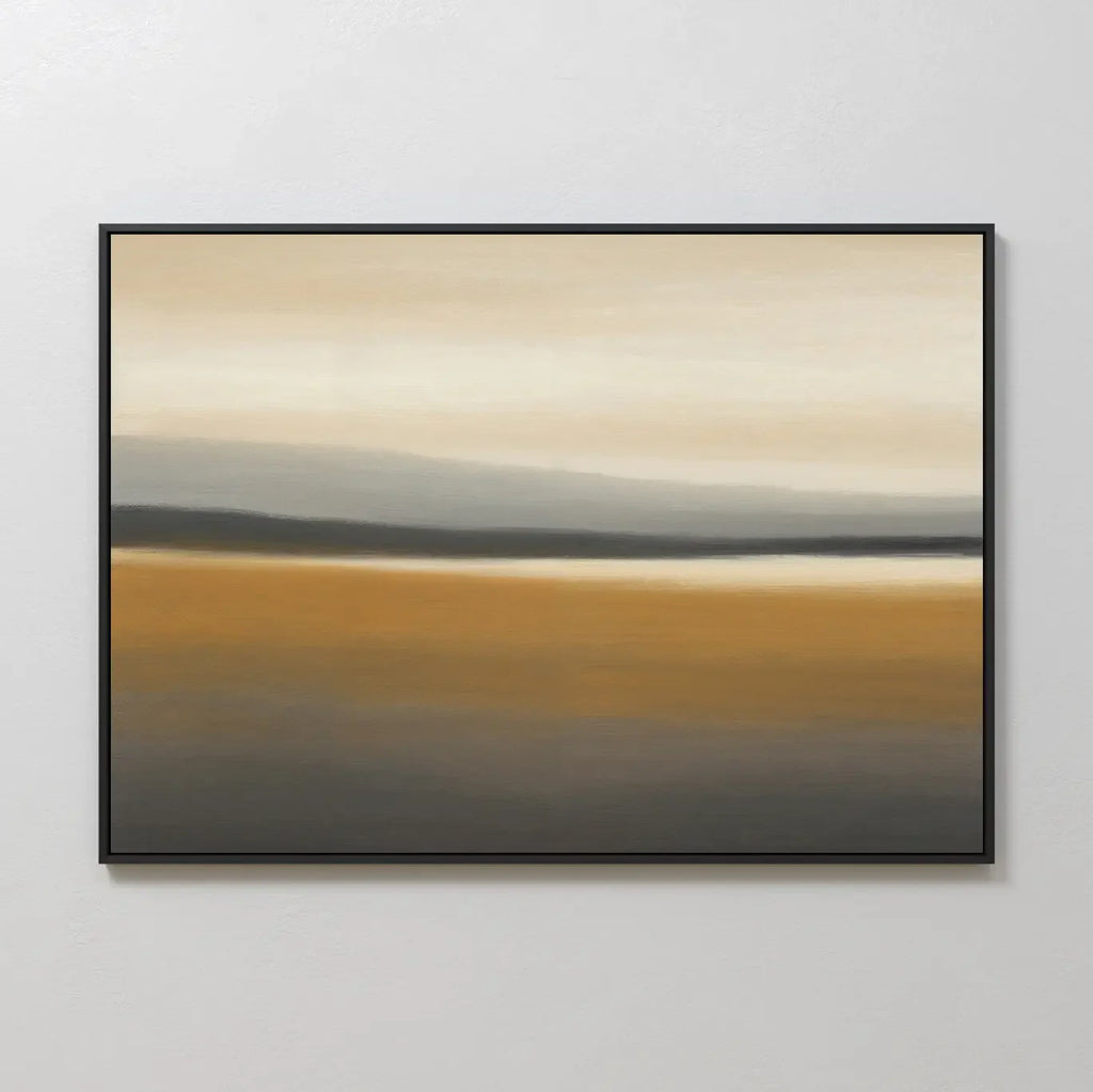 Whispers of the Ochre Plains – golden yellow desert canvas wall art print by Aspire Prints