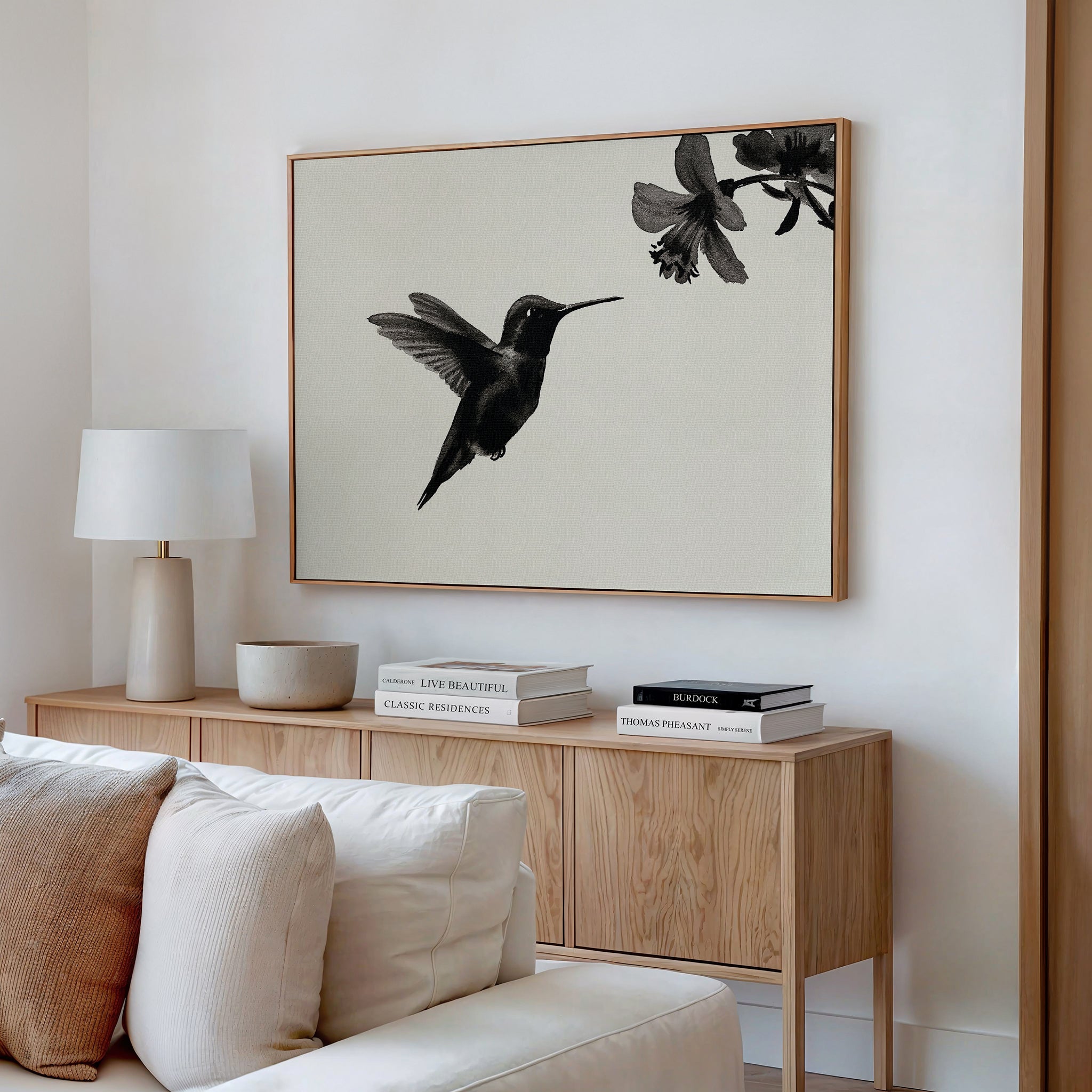 Whisper of Wings Canvas Print – neutral-toned wildlife canvas wall art print by Aspire Prints