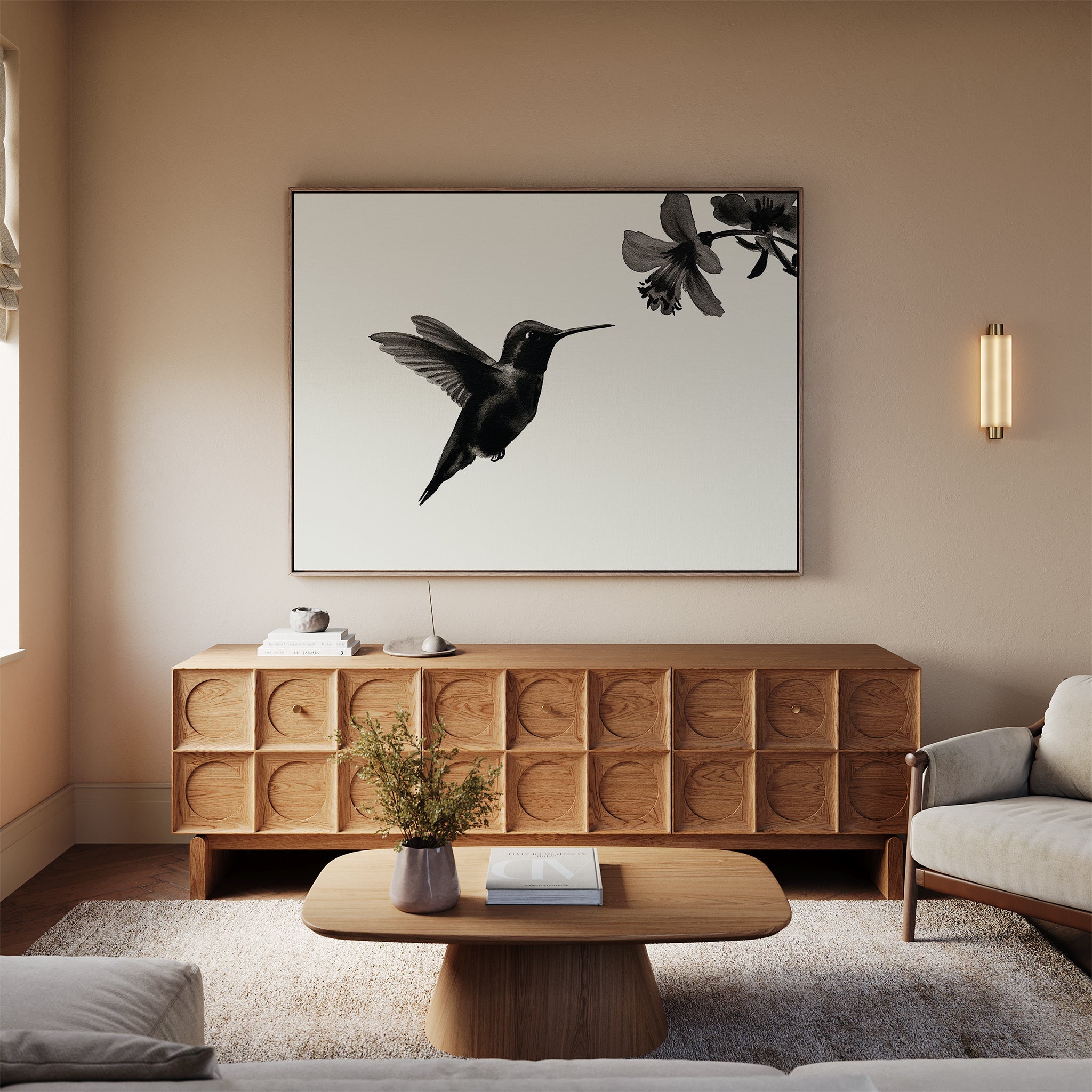 Whisper of Wings Canvas Print – neutral-toned wildlife canvas wall art print by Aspire Prints