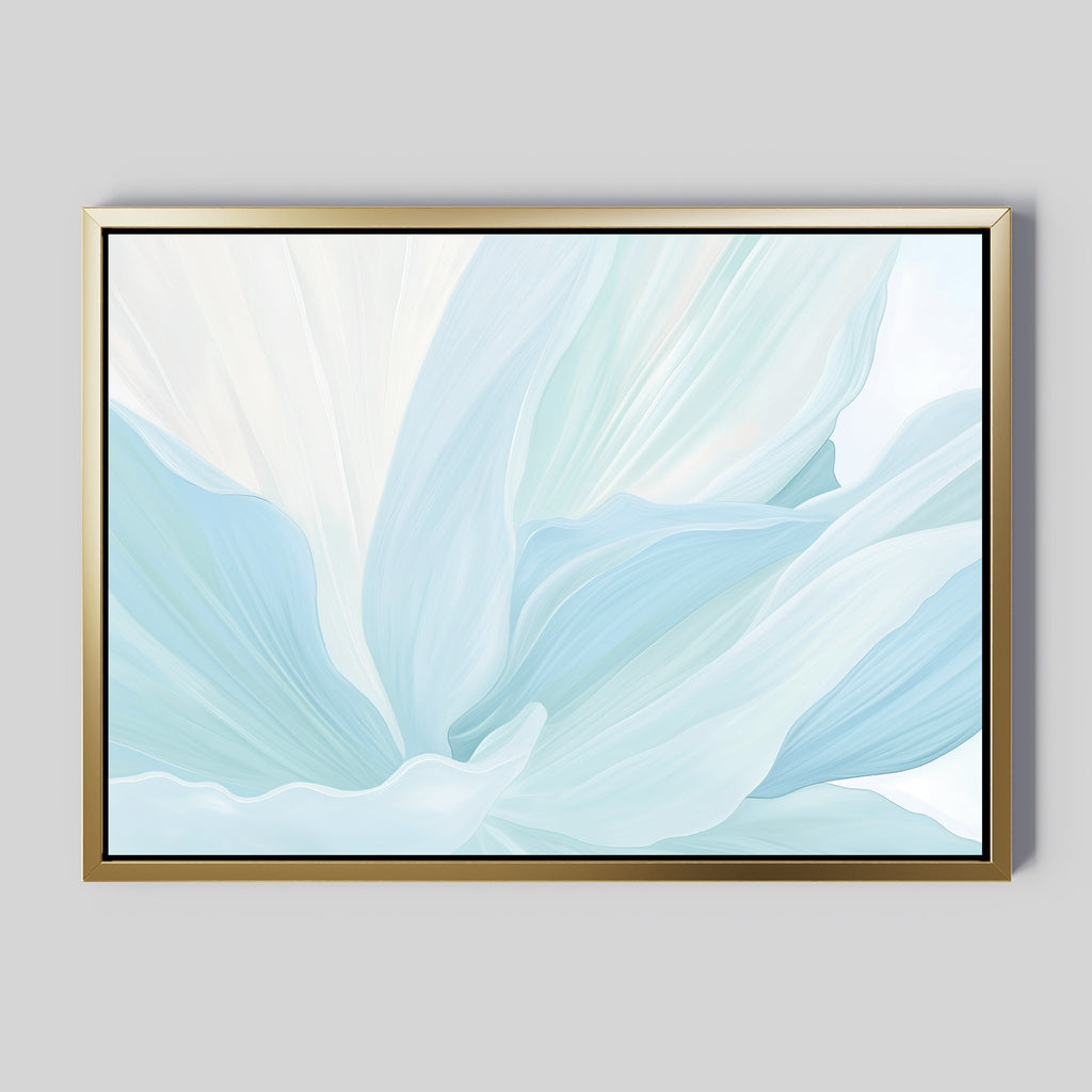 Whispers of Frost – blue botanical canvas wall art print by Aspire Prints