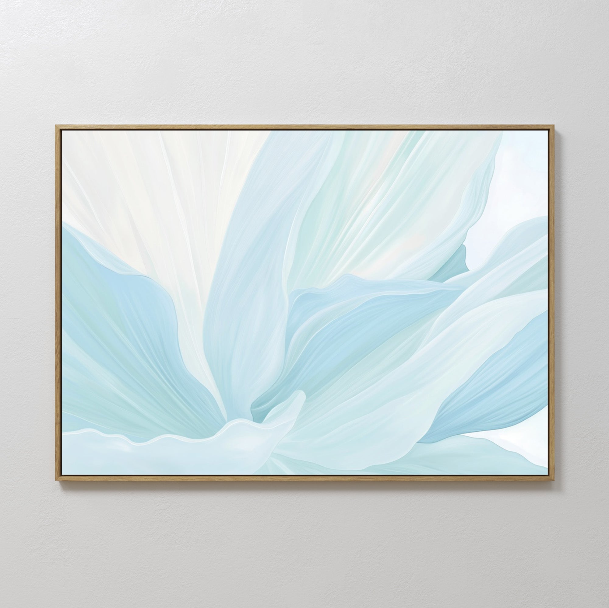 Whispers of Frost – blue botanical canvas wall art print by Aspire Prints