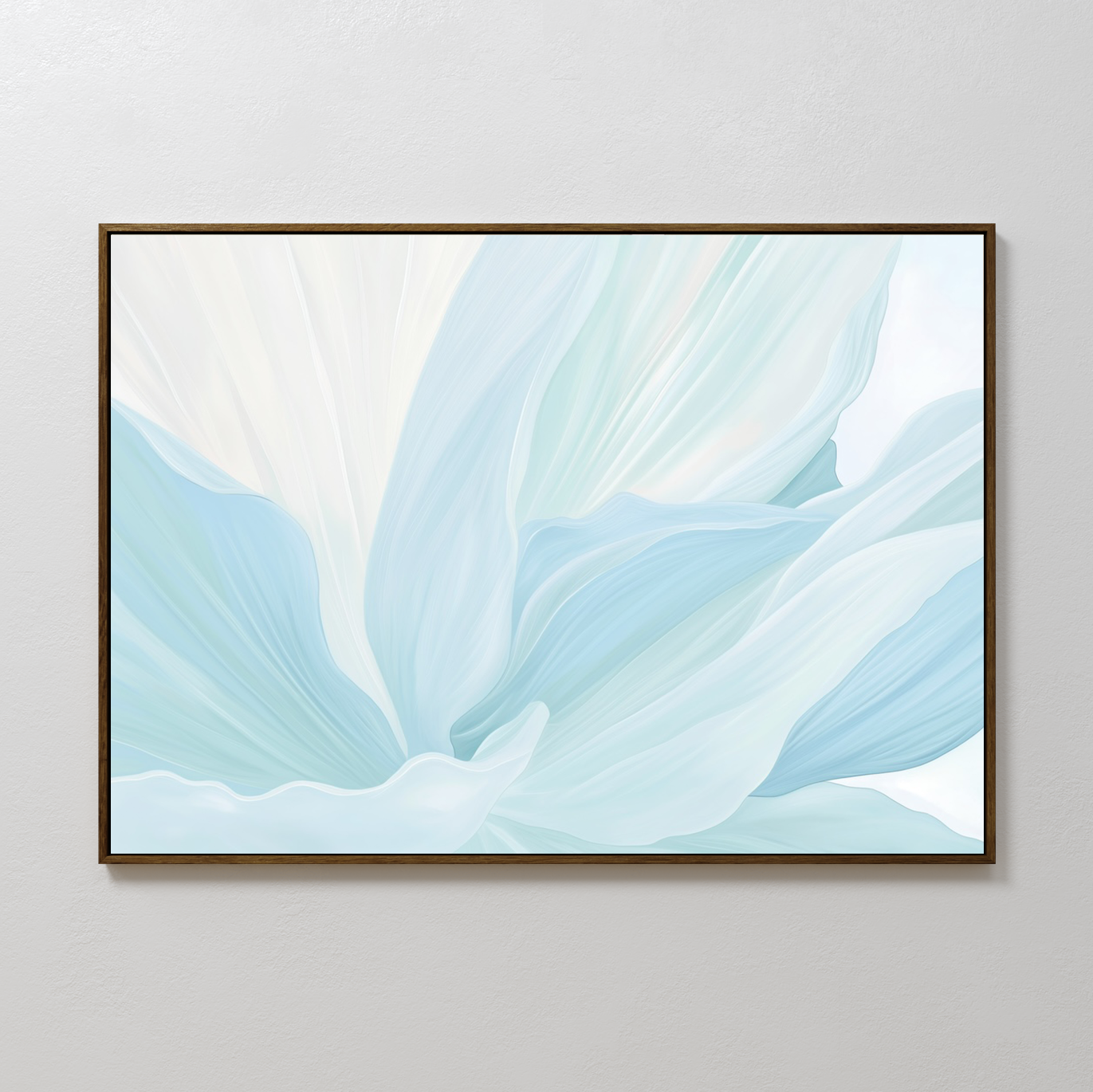 Whispers of Frost – blue botanical canvas wall art print by Aspire Prints
