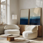 Tides of Indigo – Set of 2 Canvas Prints set of 2 – blue coastal canvas wall art by Aspire Prints