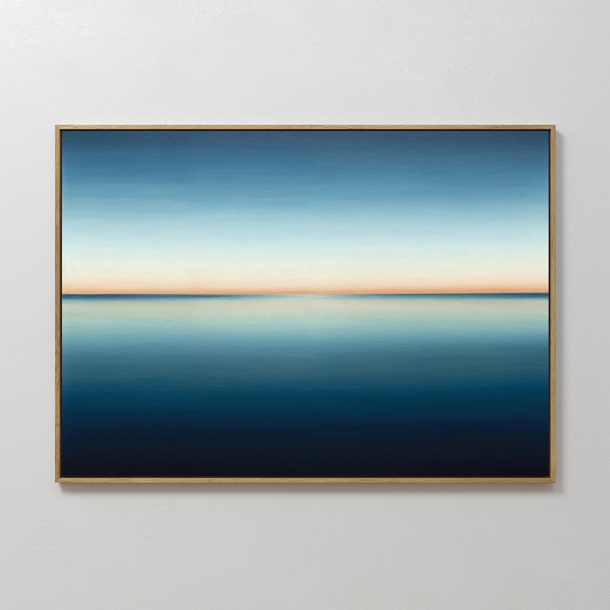 Where the Sea Meets Sky – blue coastal canvas wall art print by Aspire Prints
