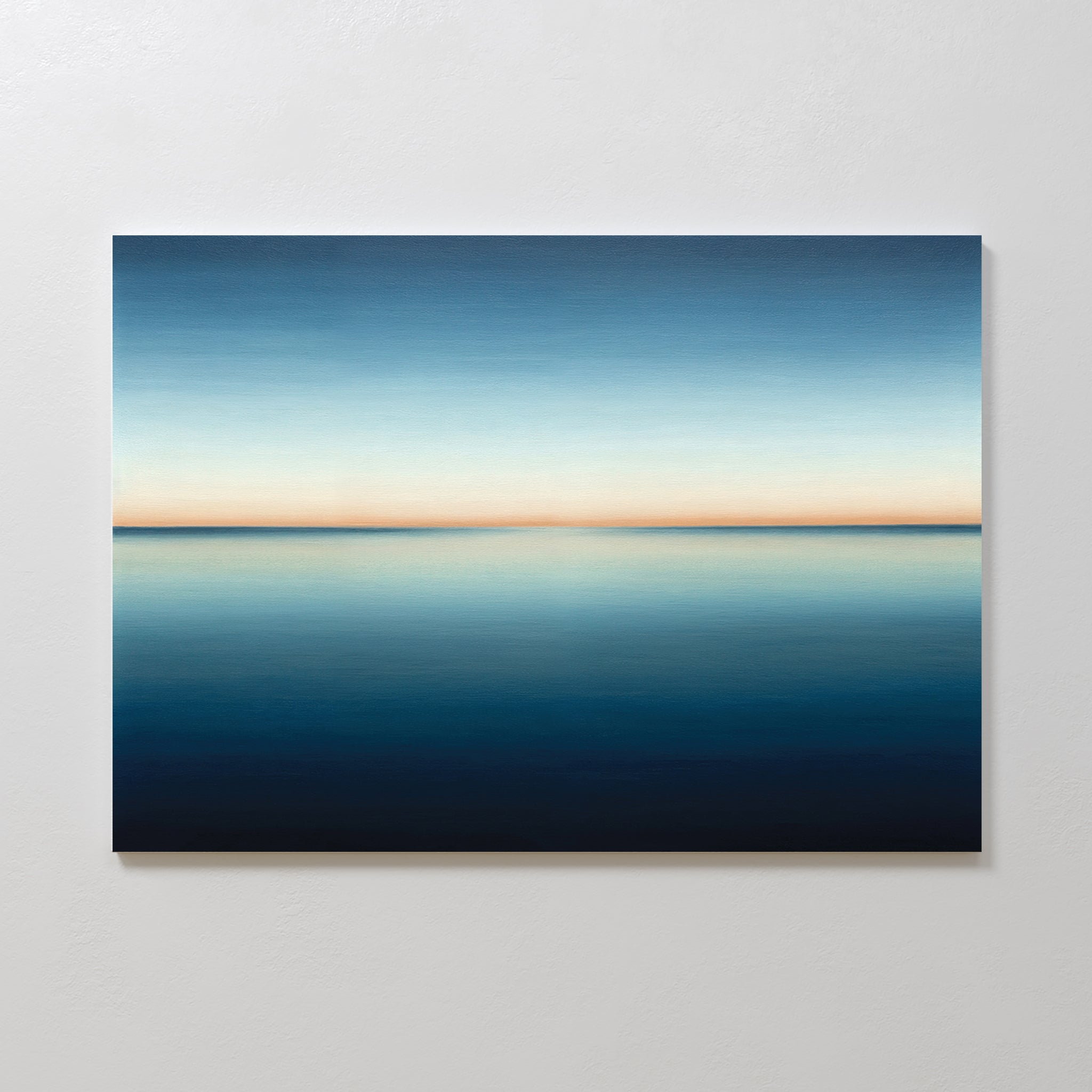 Where the Sea Meets Sky – blue coastal canvas wall art print by Aspire Prints