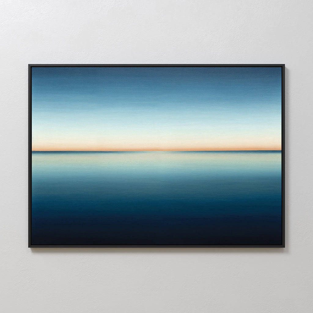 Where the Sea Meets Sky – blue coastal canvas wall art print by Aspire Prints