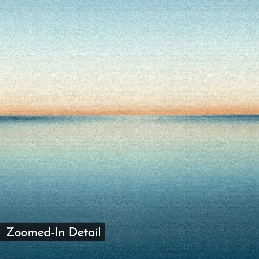 Indigo Horizon Whisper – blue coastal canvas wall art print by Aspire Prints