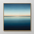 Indigo Horizon Whisper – blue coastal canvas wall art print by Aspire Prints