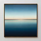 Indigo Horizon Whisper – blue coastal canvas wall art print by Aspire Prints