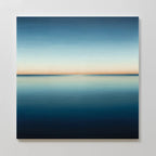 Indigo Horizon Whisper – blue coastal canvas wall art print by Aspire Prints